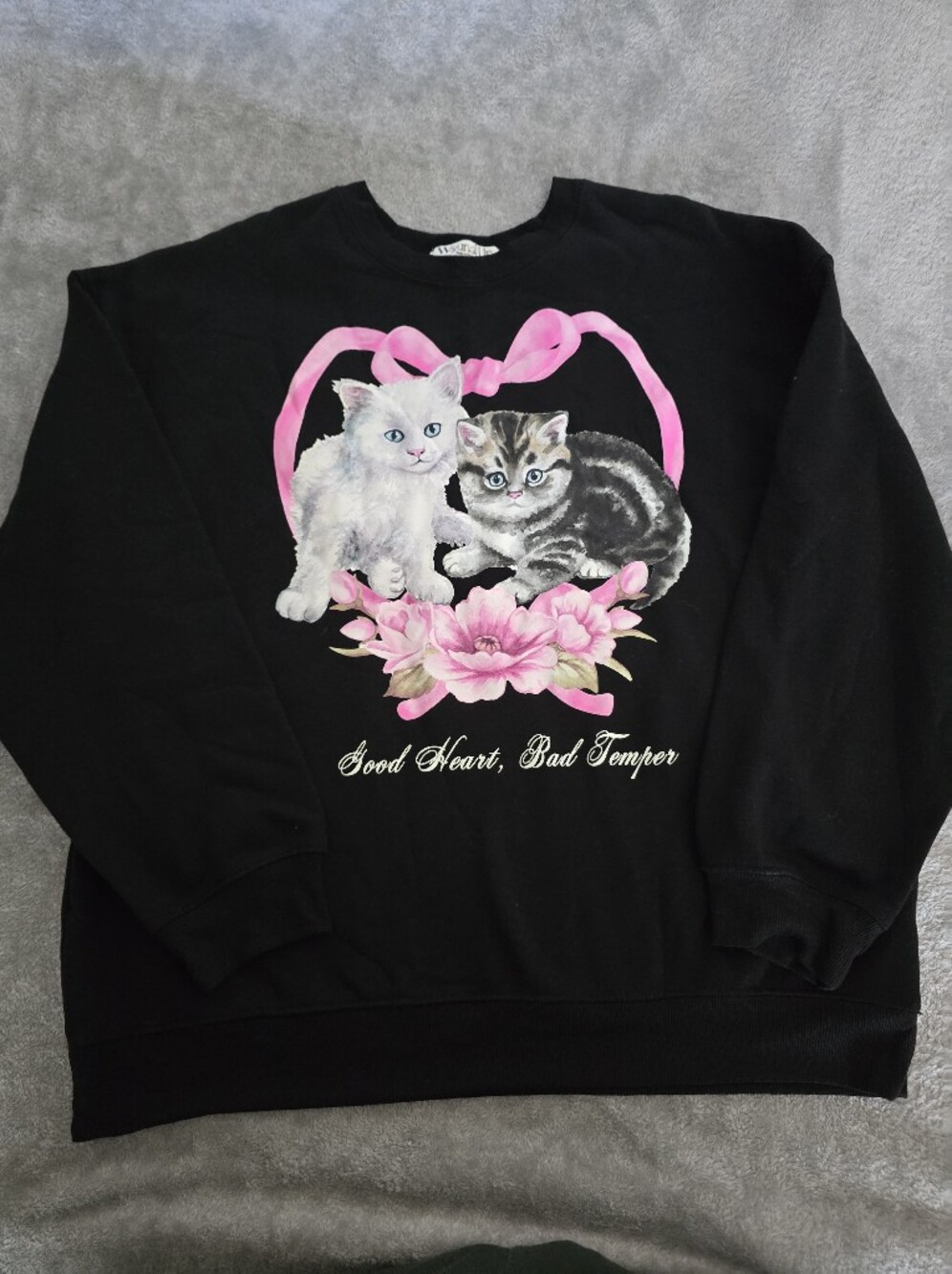 8$ BUNDLE PRICE 🐈‍⬛Womens Cottagecore Kitten Sweatshirt XXL